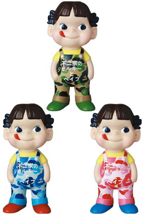 楽天市場】不二家ソフビコレクション BAPE(R) × ペコちゃん GREEN 