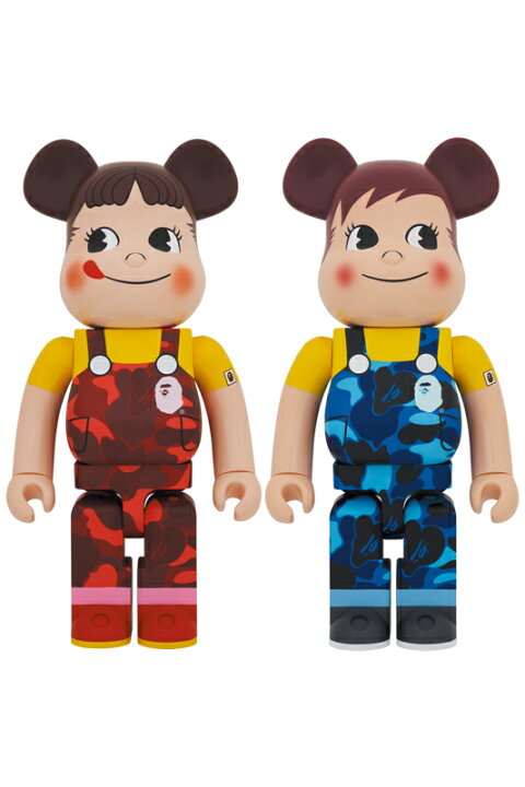 楽天市場】BE@RBRICK BAPE (R) × ペコちゃん & ポコちゃん 1000％(2体 