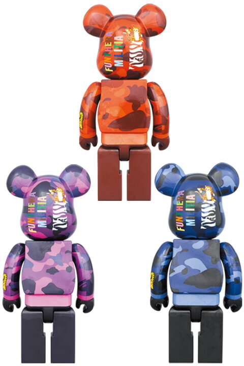 楽天市場】BE@RBRICK BAPE(R) CAMO TIGER 100％ & 400％ ［RED／PURPLE  