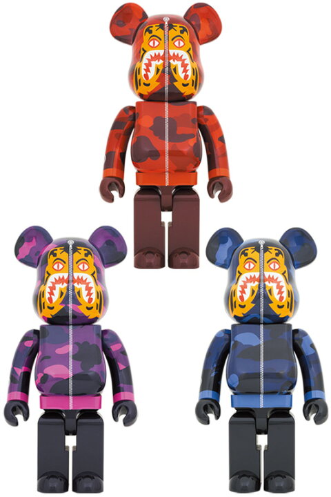 楽天市場】BE@RBRICK BAPE(R) CAMO TIGER 1000％ ［RED／PURPLE／BLUE 