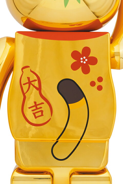 楽天市場】BE@RBRICK 招き猫 ペコちゃん 福 金メッキ 1000  