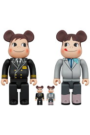 ＜ANAオリジナル＞BE@RBRICK for ANA CAPTAIN ポコちゃん & CA10代目 ペコちゃん 100％ & 400％ 4体セット