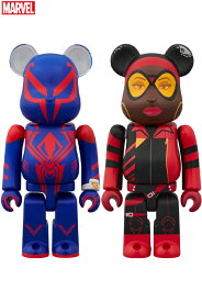 【公式】BE@RBRICK SPIDER-MAN 2099 ＆ SPIDER-WOMAN 2PCS SET MARVEL マーベル スパイダーマン ベアブリック フィギュア 人気 インテリア グッズ ギフト プレゼント 正規公式店 楽天 定価 新品