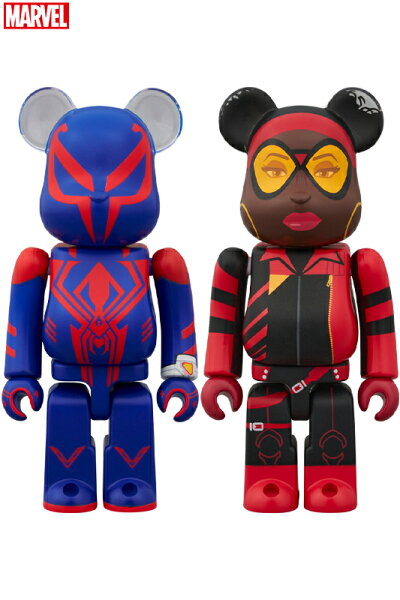 【メディコム・トイ公式】BE@RBRICK SPIDER-MAN 2099 ＆ SPIDER-WOMAN 2PCS SET MARVEL マーベル スパイダーマン ベアブリック MEDICOM TOY メディコムトイ フィギュア コレクションフィギュア ギフト プレゼント