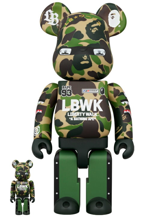 楽天市場】BE@RBRICK LBWK × BAPE(R) 100％ & 400 