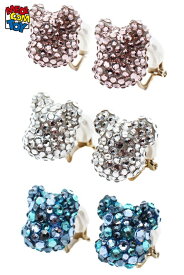 【メディコム・トイ公式】BE@RBRICK CRYSTAL DECORATE EARRING(CRYSTAL/PINK/BLUE) SWAROVSKI イヤリング ピアス アクセサリー 男性 女性 おしゃれ 人気 グッズ ベアブリック MEDICOM TOY メディコムトイ フィギュア コレクションフィギュア ギフト プレゼント