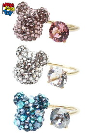 【メディコム・トイ公式】BE@RBRICK CRYSTAL DECORATE RING(CRYSTAL/PINK/BLUE) クリスタル デコレート リング 指輪 アクセサリー SWAROVSKI スワロフスキー ベアブリック MEDICOM TOY メディコムトイ フィギュア コレクションフィギュア ギフト プレゼント