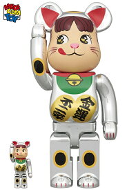 【メディコム・トイ公式】BE@RBRICK 招き猫 ペコちゃん 金運 ダブル小判 銀メッキ 100％ & 400％ 不二家 おもちゃ 置き物 インテリア グッズ ベアブリック MEDICOM TOY メディコムトイ フィギュア コレクションフィギュア ギフト プレゼント