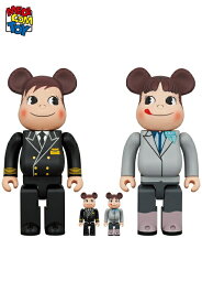 【メディコム・トイ公式】＜ANAオリジナル＞BE@RBRICK for ANA CAPTAIN ポコちゃん & CA10代目 ペコちゃん 100％ & 400％ 4体セット ベアブリック MEDICOM TOY メディコムトイ フィギュア コレクションフィギュア ギフト プレゼント