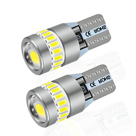 Briteye T10 LED ポジションランプ 爆光 ホワイト 超集光レンズ内蔵 超拡散角360° W5W LED バルブ 汎用 12V 車用 ライセンスランプ/ナンバー灯/ルームランプ 交換用 ウェッジ球 【アップグレード版】2個入