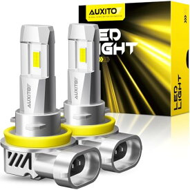 AUXITO H11 H8 H9 H16 LEDヘッドライト 車用 高輝度 LEDチップ搭載 爆光 6倍の明るさ 新基準車検対応 驚異の1:1純正ハロゲンサイズ31W*2高輝度 6500K 12V車対応(ハイブリッド車・EV車対応) 定電流回路搭載 長寿命 高速回転冷却ファン付け 放熱性 静音 瞬間起動 2個入り