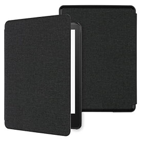 WALNEW Kindle Paperwhiteカバー 2021 6.8インチ ケース NEWモデル (第十一世代) Kindle Paperwhiteシグニチャー エディション に適応レザー 純正 軽量キンドル ペーパーホワイト スリーブケース オートスリープ機能付き (ブラック)