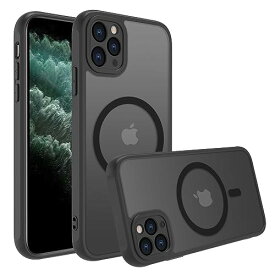 iPhone 11 Pro Max ケース iPhone11 Pro Max ケース iPhone11 Pro Maxケース スマホカバー マット半透明 マグネット搭載 ワイヤレス充電 耐衝撃 指紋防止 滑り止め 米軍MIL規格・Magsafe対応 アイフォン11 Pro Max 用カバー6.5 インチ PinLiSheng (iPhone 11 Pro Max, ブ