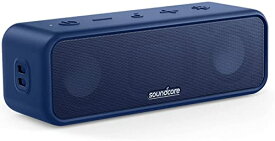 Anker Soundcore 3 Bluetooth スピーカー/ IPX7 防水/チタニウムドライバー/デュアルパッシブラジエーター/BassUpテクノロジー/アプリ対応/イコライザー設定/USB-C接続/ 24時間連続再生/ PartyCast機能/お風呂で使用可能/ブラック