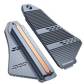 GRAUGEAR PS5専用のM.2 NVMe SSDヒートシンク、PlayStation 5対応の拡張スロットカバーと交換するタイプのヒートシンクについては、シャトル型のヒートシンク、ダイレクトタッチヒート銅製ヒートパイプ アルミニウムフィン、取り付け簡単 [G-PS5HS04]
