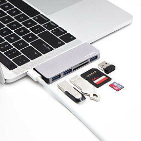 USB C ハブ 5-IN-1 3つUSB 3.0 ポート SD/Micro SD カードリーダー Type C アダプタ MacBook/MacBook Pro/Macbook Air/DELL/ASUS/Huawei/Microsoft Surface 等対応