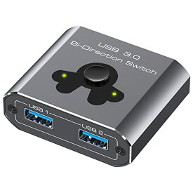 Euscmaic USB3.0 切替器 PC 2台用 双方向 USB 2入力1出力/ 1入力2出力 切替 スイッチャー セレクター マウス キーボード プリンター 共有 高速伝送 ワンタッチ 切替 Mac Windows Linux 対応