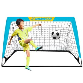 L RUNNZER サッカーゴール 折りたたみ 子供用 、室内 屋外に適用可能なミニのサッカーごーる、 こども折り畳み、簡易ポータブルサッカーごーる、 収納バッグ付き