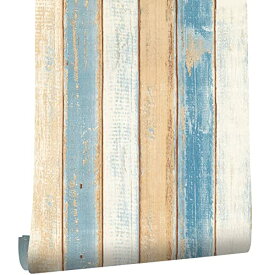 Homya 壁紙シール 45cmx10m 木目 リメイクシート はがせる壁紙 接着剤不要 DIYシート 防水 防カビ ウォールステッカー 地中海風