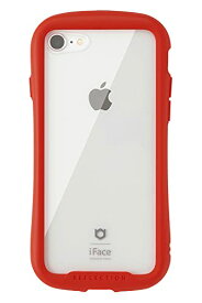 iFace Reflection iPhone SE(第3世代/第2世代)/8/7 ケース クリア 強化ガラス (レッド)【アイフォンse3 アイフォンse2 アイフォン8 カバー 透明 耐衝撃 米国MIL規格取得 ストラップホール付き】