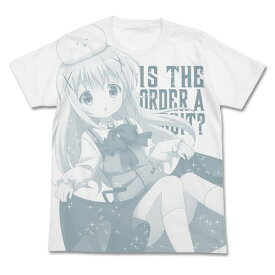 【送料無料対象商品】コスパ ご注文はうさぎですか？ チノ オールプリントTシャツ WHITE 【ネコポス/ゆうパケット対応】