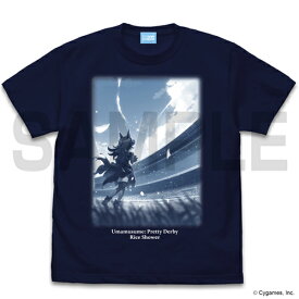 【送料無料対象商品】コスパ ウマ娘 プリティーダービー ライスシャワー／『幸せ』が舞う時 Tシャツ NAVY【ネコポス/ゆうパケット対応】【8月再販予定 予約商品】