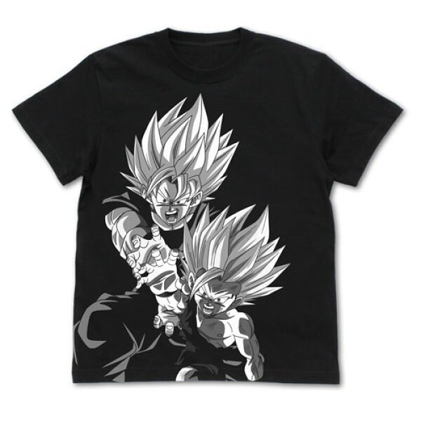 【送料無料対象商品】コスパ ドラゴンボールZ 親子かめはめ波 オールプリントTシャツ BLACK【ネコポス/ゆうパケット対応】