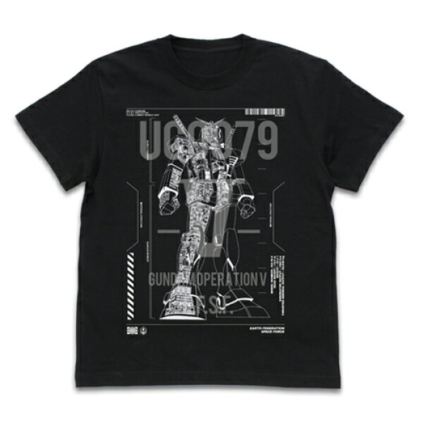 【送料無料対象商品】コスパ 機動戦士ガンダム V作戦 RX-78-2 ガンダム Tシャツ BLACK【ネコポス/ゆうパケット対応】