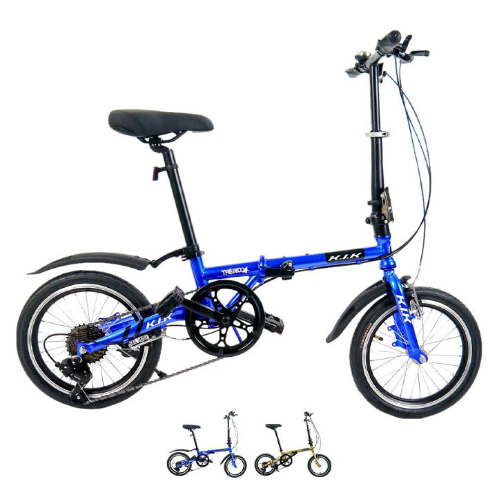 楽天市場】自転車 ミニベロ型自転車 折りたたみ 16インチ 6段変速 V 