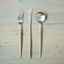 【10日限定 クーポン対象】■クチポール　ゴア・アイボリー　シルバー　デザートセット　3PCS　（箱なし）　/　Cutipol　GOA-Ivory　/　【2点までネコポス可】【正規輸入品】 カトラリー ポルトガル 結婚祝い ギフト