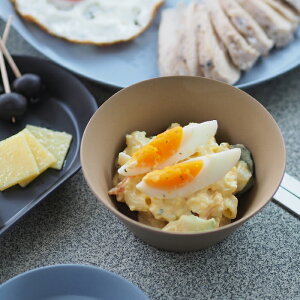 イデアコ ウスモノ ミニボウル ソイルベージュ / ideaco /アウトドア ピクニック キャンプ 軽い バンブーメラミン 割れない食器 おしゃれ 子ども用 食洗機対応 エコ食器