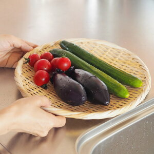 かごや 特選 丸盆ざる 27cm / 竹 盆ざる ザル 竹ざる 竹ザル 水切りざる 27cm 台所道具 調理器具 キッチン用品