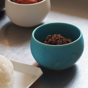 飯高幸作 フタック 蓋物 丸 L ブルー / kousha ceramic works / 蓋もの 蓋付きポット 保存容器 笠間焼 和食器 飯高幸作