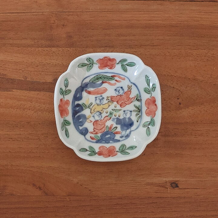 楽天市場】堀畑蘭 隅入豆皿 色絵 じゃんけん唐子 / 九谷焼 豆皿 和食器 