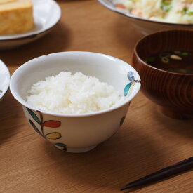 九谷青窯　高祥吾　色絵遊び葉　飯碗　大　/　九谷 和食器 九谷焼 和食器 作家もの 染付 磁器