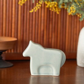 かもしか道具店　馬　ブルーグレー　/　干支 置物 オブジェ 午 正月 飾り 縁起物 モダン シンプル クリスマス インテリア小物 ギフト プレゼント【2512THX】　