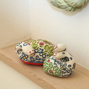 ■真工藝 木版手染めぬいぐるみ 干支シリーズ・親子セット 巳 へび / 真工芸 十二支 干支の置物 正月飾り 版画 伝統工芸 飛騨高山 ギフト プレゼント 出産祝い