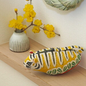 真工藝 木版手染めぬいぐるみ 干支シリーズ・親 寅 とら / 真工芸 十二支 干支の置物 正月飾り 版画 伝統工芸 飛騨高山 ギフト プレゼント 出産祝い