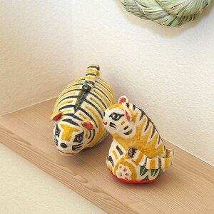 ■真工藝 木版手染めぬいぐるみ 干支シリーズ・親子セット 寅 とら /真工芸 十二支 干支の置物 正月飾り 版画 伝統工芸 飛騨高山 ギフト プレゼント 出産祝い