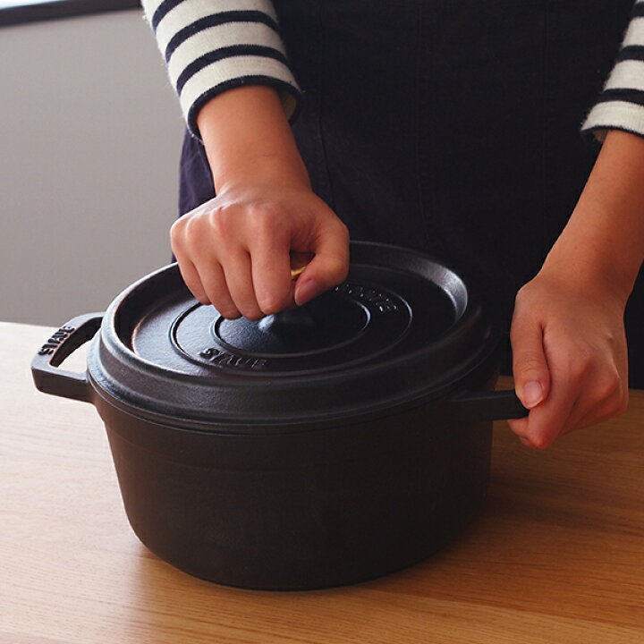楽天市場】ストウブ ピコココット ラウンド 22cm ブラック / staub 
