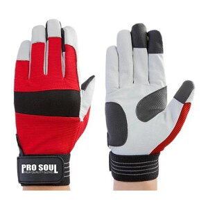 豚本皮手袋 プロソウル レッド L 1ケース (10双入) 7511