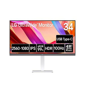 34�C���` �E���g�����C�h�t���f�B�X�v���C (2560x1080/IPS/�A���`�O���A/HDMI/DP/Type-C/�X�s�[�J�[/�X�C�x��/��������/3�N�ۏ�) 34U530A-W