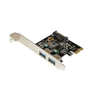 USB 3.0 2�|�[�g����PCI Express�C���^�[�t�F�[�X�J�[�h 2x USB 3.0 5Gbps �g���pPCIe�ڑ��{�[�h SATA�d���[�q�t�� PEXUSB3S23