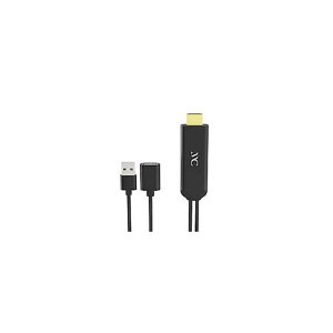 USB-A���X �� HDMI+USB-A�I�X (���d�p) �P�[�u�� [�f�� �^1m] iPhone�^iPad�p �u���b�N KD-207