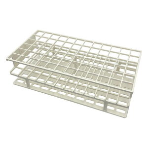 アンワイヤー試験管立 直径16mm*72本 ホワイト 5970-0016