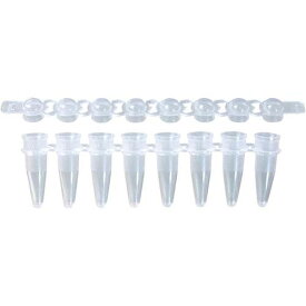 0.2mL 8連PCRチューブ+ドームキャップ (整列包装) 12ストリップ×10袋 FG-0028DC/SE