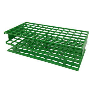 アンワイヤー試験管立 直径16mm*72本 グリーン 5970-0416