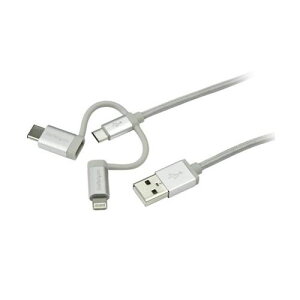 USBڑ}`[dP[u 1m Lightning^USB Type-C^Micro-USBΉ LTCUB1MGR