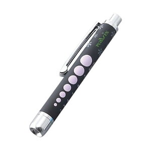 ラバー調ソフトLEDペンライト(ショート) ブラック*ピンク