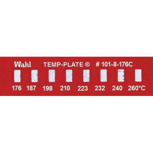 テンプ・プレート 38mm*10mm 8点表示 10枚入 101-8-176